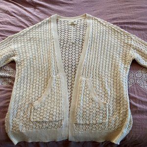 Pacsun Cream Open Knit Cardigan